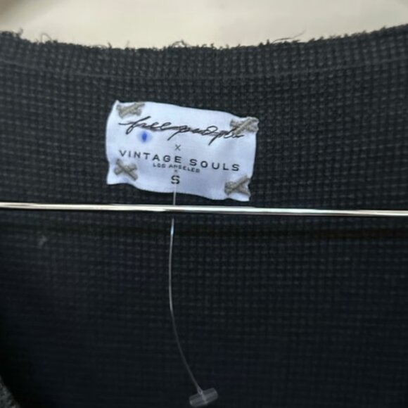 NWOT Free People X Vintage Souls Maxi Tee Black-xl - Picture 2 of 2